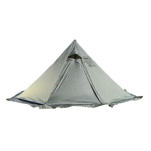 NiuLumea Yurta Tenda da campeggio per adulti, piramide, con sfiato antifumo e panno ignifugo, diametro 320 cm, riparo leggero per tepee da 1,8 kg, per stufa a legna, per avventure all'aperto ideali