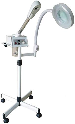 LJXiioo 2 in 1 Beauty Facial Steamer Machine with Led Magnifying Lamp High-Frequency Humidifier Hot Mist Facial Clean Skin Care Tool Home Spa Salon