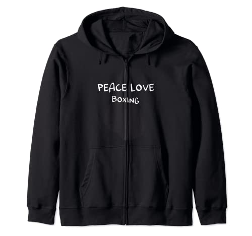 Design de boxe Peace Love pour boxeur ou combattant Sweat à Capuche