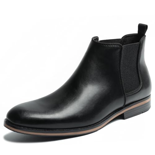Image of Cestfini Men Chelsea Boots Casual Suede Dress Boots Comfortable Oxfords Ankle Boots for Men