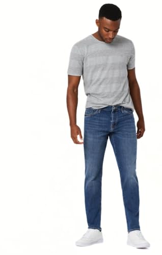 Mavi Jake Men's Regular Rise Slim Leg Jeans, Mid Foggy Williamsburg, 33 x 32