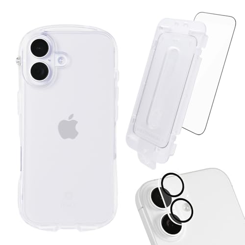 iFace Look in Clear iPhone 17 ケース (クリア) 画面保護フィルム (クリア) カメラレンズ 保護カバー(クリア) 3点セット