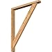 Ekena Millwork BKT0402X30X38TRA05SWR Traditional Block Smooth Bracket w/Offset Brace, Western Red Cedar