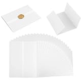 Pergamentpapier, 40 Stück transparente Briefumschläge 13x18 cm, pocketfold Umschläge für Hochzeitseinladungen selber basteln, Vellum Papier