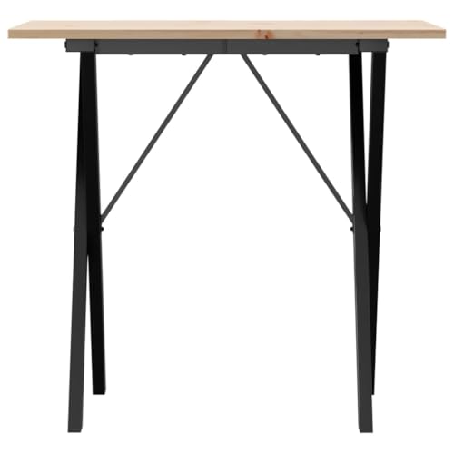 Mesa de comedor de 80x50 cm de madera y acero para cocinas pequeñas 5