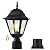 Windben Dusk to Dawn Outdoor Post Light,Lamp Post Light Fixture,Post Lantern with Pier Mount Base,Matte Black,7.4in,Suitable for Gardens,Yards,Balconies,Passages or Entrances,etc