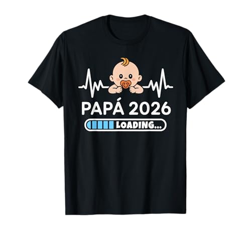 Futuro pai 2026 Futuro Padre 2026 Carregando t-shirt