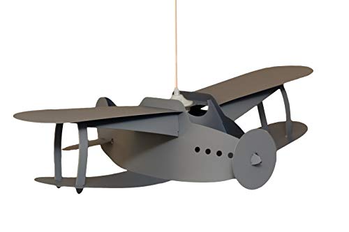 R&M Coudert Lampe de Plafond Suspension Chambre Enfant Avion Gris