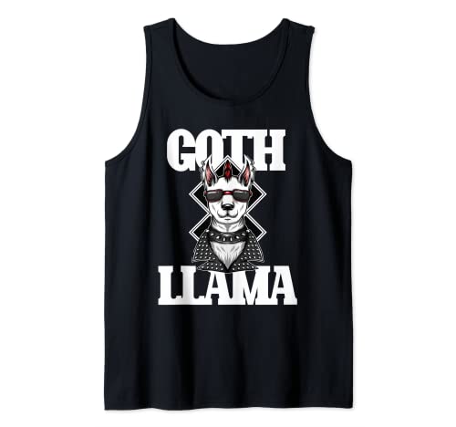 Gothique Lama noir blanc gothique punk rock homme femme Débardeur Cover