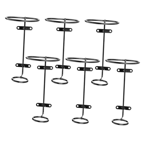 Cabilock 6pcs Iron Red Wine Racks Downward Wall Mounted Wine Holder for Home Display Storage for Kitchen Bar Decor