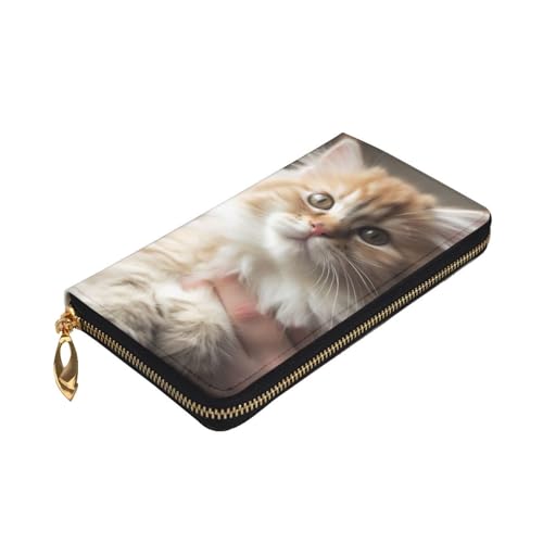 Cute Kitty Wallet For Women Men Clutch Rfid Blocking Leather Wallets Large Capacity Purse Credit Card Holder Money Case With Zipper Phone Holder Long Travel Purse3