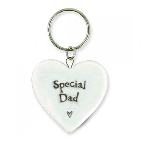 East of India Special Dad Porcelain Heart Keyring