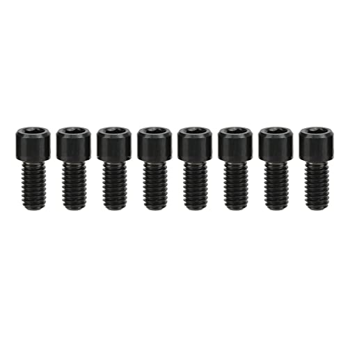 Pedales de pedal de bicicleta de montaña Xolsurg Tornillos antideslizantes de titanio M4X8MMM Ciclismo Entusias (Negro)