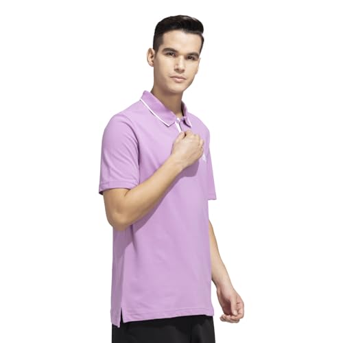 Image of adidas Men's Cotton Geometric Regular Fit Polo Shirt