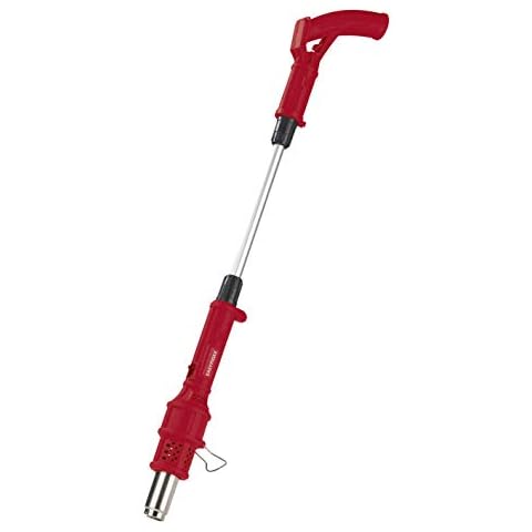 EASYmaxx Universal burner 3-in-1, flame device without gas cartridge with 2 temperature settings and 3 attachments, for weed removal, tinning, soldering and as a barbecue lighter, 2000 W [red] Cover