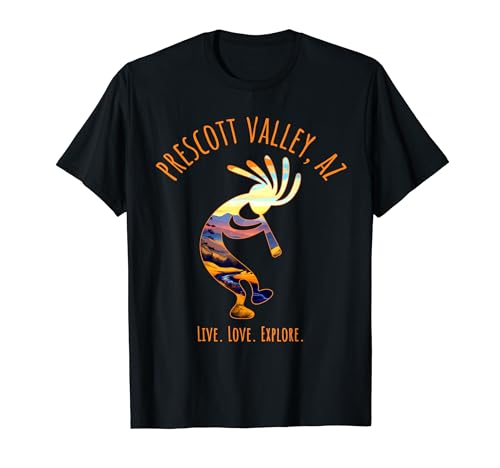 Diseño de Dancing Kokopelli en Prescott Valley, Arizona, EE. UU. Camiseta