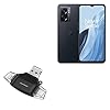 BoxWave Smart Gadget Compatible with OnePlus Nord N300 – AllReader SD Card Reader, microSD Card Reader SD Compact USB – Jet Black