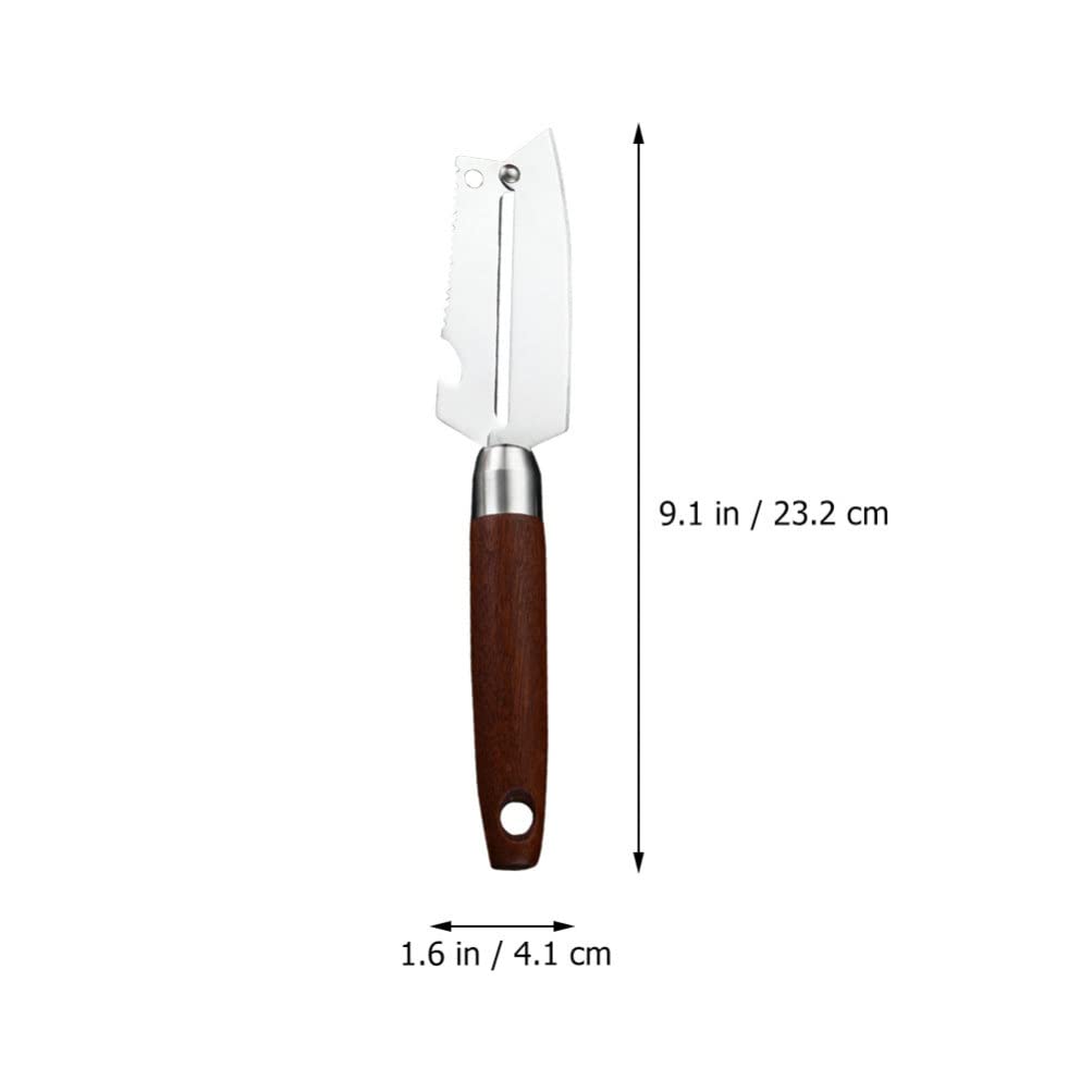 Kichvoe Pelador De Vegetales Multifuncional De Acero Inoxidable Herramienta De Pelado Para Frutas y Verduras Abrebotellas y Escalador De Pescado Diseño Ergonómico Para Uso Izquierdo y