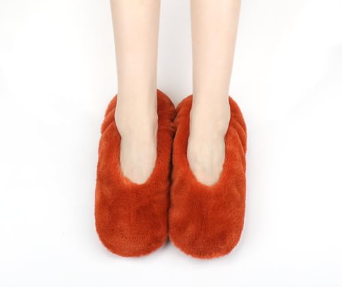 Image of Keyela Women's Ballerina Slippers,Non-Slip Bedroom Slippers Socks | Soft fuzzy slipper socks for ladies Indoor home slippers Cozy sock slippers Ballet Slippers