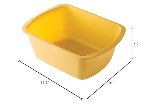 Lavabo portátil rectangular de plástico, 6 cuartos, dorado (4 pack) miniatura 6