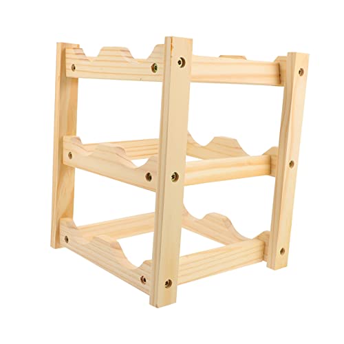 Soporte de Vino de Madera Compacto para 6 Botellas miniatura 1