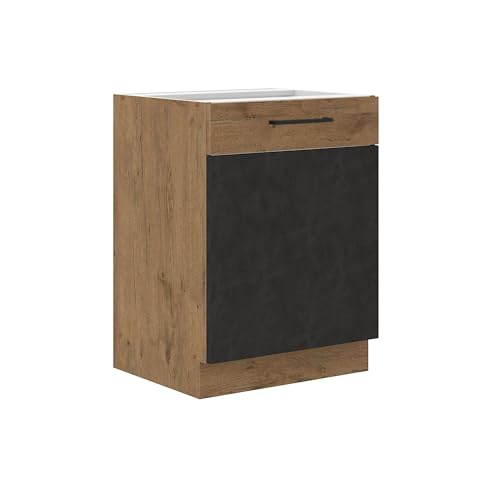 Vigo Unterschrank 60 cm Eiche Lancelot Matera Grau Küchenzeile Küchenblock Küche Vigo Unterschrank 60 cm Eiche Lancelot Matera Grau Küchenzeile Küchenblock Küche