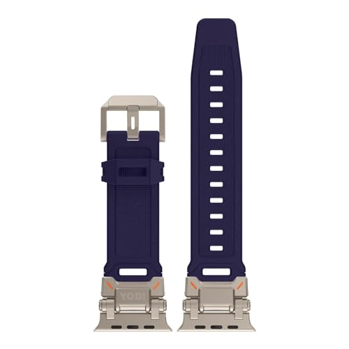 Image of YODI Armor Designed Strap Band Compatible with Apple Watch Ultra 2 Replacement Armour Band With Durable Metal Connector for iWatch Ultra Series 9 /8 /7 /6 /5 /4 /3 /2 /1 SE, 49 /45 /44 /42mm (PURPLE)