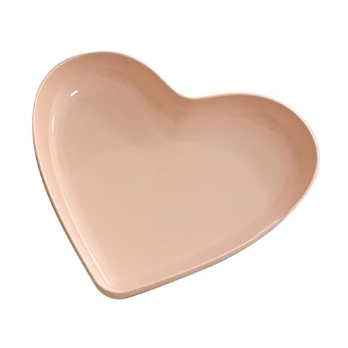 Plato para cenas de plástico forma corazón 5 unidades miniatura 5