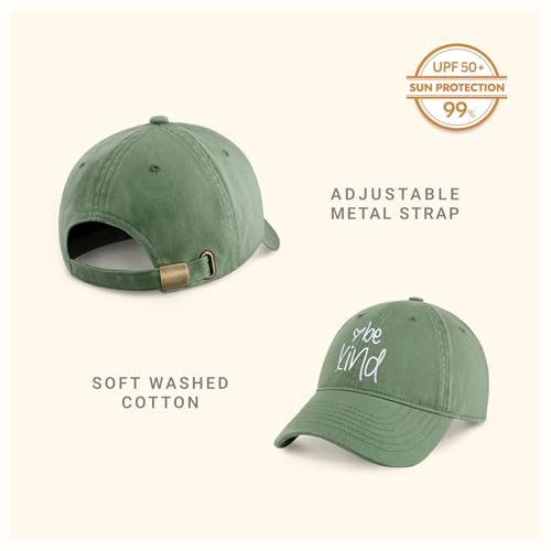 Image of ChoKoLids Be Kind Fashion Dad Hat Cotton Baseball Cap Polo Style Low Profile