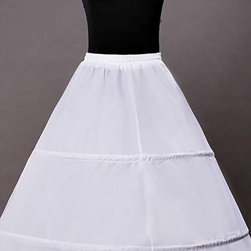 Zlqq ZLP001_WHITE Women'S 4-Hoop A-Line Floor Length Wedding Ball Gown Petticoat Underskirt Crinoline thumb #2