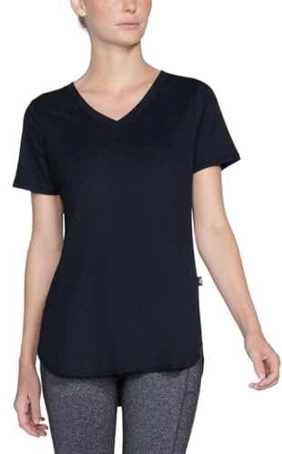T-shirt col en V femme Skechers haut côtelé manches courtes mode casual été