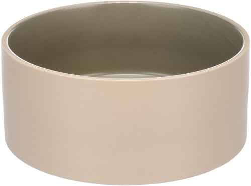 Hundenapf Keramik – hundenapf Keramik groß – 1,2l – Matte hundenapf kompatibel – beige & grün – Flamingo Anca