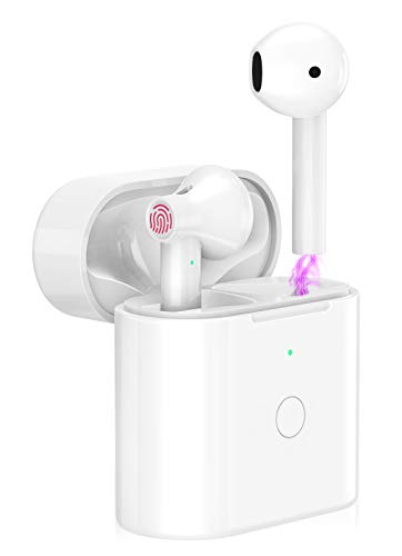 Cocoda Wireless Earbuds Headphones, Bluetooth 5.0 Sport Headphones Touch-Control, HiFi Stereo True Wireless Earphones with Noise Cancellation Mic, IPX4 Sweatproof In-Ear Headset for Gym, Work, Home