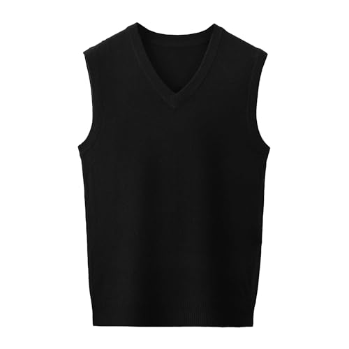 Men's Wool Knitted Vest Casual Sleeveless Male Knits Sweater Winter Slim Fit V Neck Knit Vests
