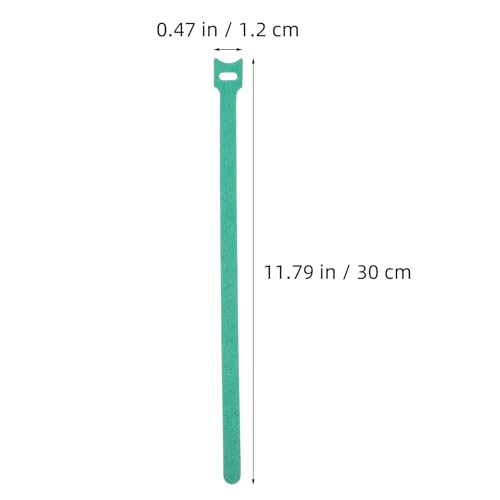 VILLCASE 100 pcs Cintas para Cables Resistentes con Gancho y Lazo Verde Reutilizable, Organizador Adhesivo para Cable para Computadora y Gestión Eléctrica Bajo el Escritorio miniatura 2