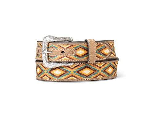 ARIAT Western Belt Women Diamond Inlay Logo Southwest