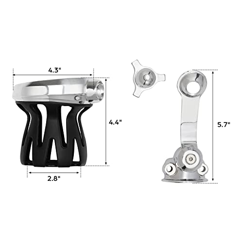 Image of 1''Handlebar Rider Cup Holder,Drink Holder w /Mount for Harley Sportster Softail Dyna Touring Street Glide Road King Road Glide Electra Glide Big Twin XL Twin Cam Clutch or Brake Perch