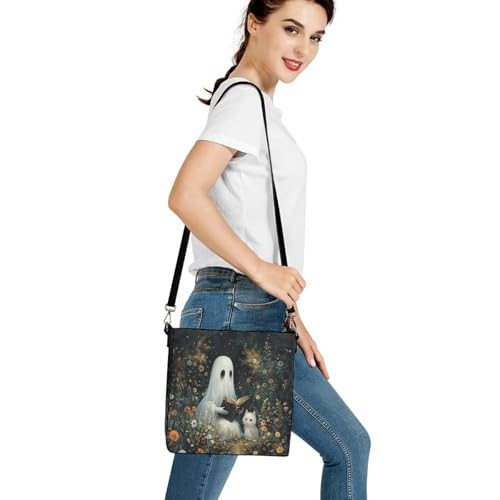 Image of HUGS IDEA Boho Bags for Women Leather Handbag Shoulder Bucket Crossbody Purse