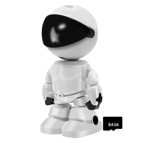 Genérico Wireless Indoor Motion Detection Robot Camera, Robot Camera, 2k 5g/2.4ghz WiFi Indoor Cameras, Wireless with Phone App, WiFi Camera 1080p Infrared Night Vision (White) Genérico Wireless Indoor Motion Detection Robot Camera, Robot Camera, 2k 5g/2.4ghz WiFi Indoor Cameras, Wireless with Phone App, WiFi Camera 1080p Infrared Night Vision (White)