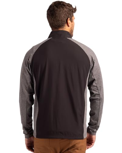 Image of Cutter & Buck Adapt Eco Knit Hybrid Recycled Mens Full Zip Jacket