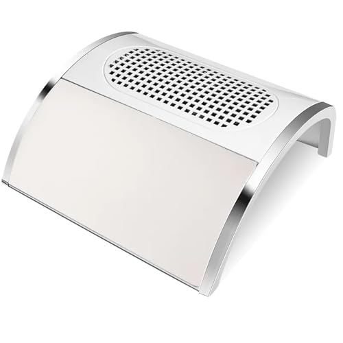 Aspiradora colectora de polvo de uñas, 80 W, doble ventilador, aspiradora de uñas con filtro para salón de belleza, hogar, manicura, pedicura