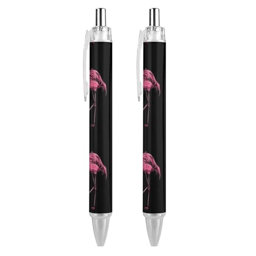 Bolígrafo retráctil con diseño de flamenco, ideal para dar estilo a tus apuntes de oficina