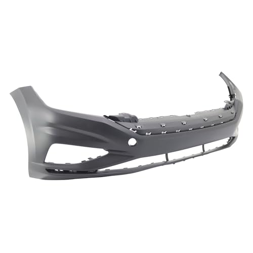 Image of FitParts Compatible with Volkswagen Jetta 2019-2020 Front Bumper Cover | Primed, With Fog Light Holes, Ready to Paint, OEM 17A807217GRU, VW1000239