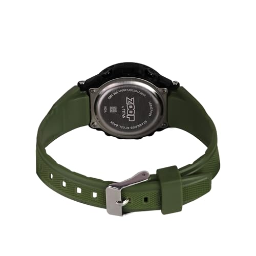 Image of Zoop Digital Watch with Black Case, Digital Dial & Green Strap for Boys Kids, from House of Titan - 16047PP04
