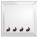  20 x Conejito de Pascua en vinilo en forma de pegatinas. Dormitorio infantil, Cuarto de niños, Sala de juegos, Muebles, Ventana, Espejo, Ordenador portátil. Conejos, Primavera