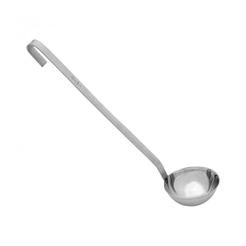 EMGA 720.444 Louche en acier inoxydable, longueur 33,50 cm, diamètre 9 cm, capacité 0,15 l