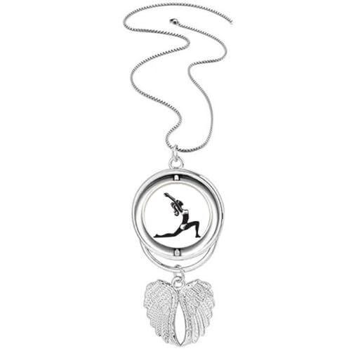 Collier pendentif ailes d'ange étirement et yoga pour flexibilité et méditation bien-être