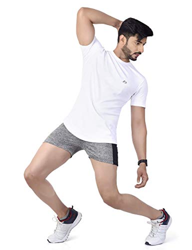 Image of DECISIVE Fitness Polyester Gym Workout Lifting Shorts for Men-Grey