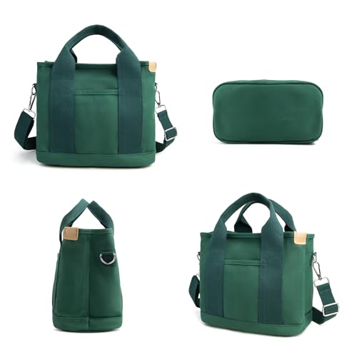 Image of IwIeIaIrI Small Tote Bag for Women,Canvas Mini Tote Bags with Zipper and Multi Pockets,Kids,Girls,Friends Gift 2026