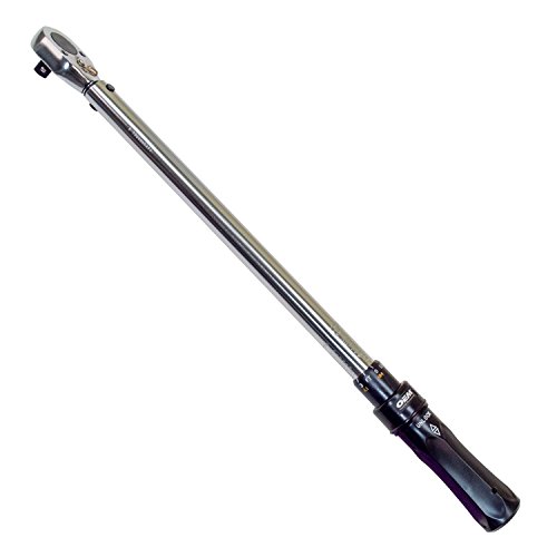 OEMTOOLS 25687 Click Style Torque Wrench | 25-250 Ft/Lbs. of Torque (33.90-337.60 Nm), 1/2 Drive | Bar-Style Wrench Has Both Clockwise and Counterclockwise Operation